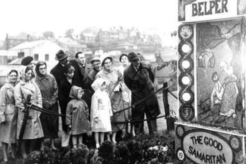 Historic well dressing in Belper.