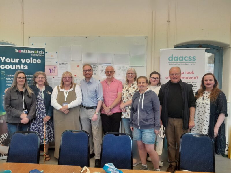 Jonathan Davies MP, Derbyshire Carers Assocation, Healthwatch Derbyshire, and carers.