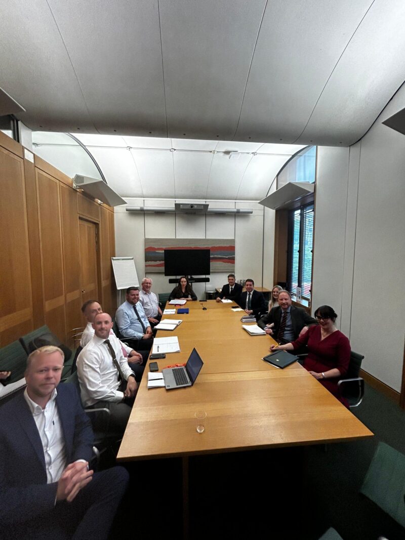 Jonathan Davies MP and Linsey Farnsworth MP at the Westminster bus operator roundtable.