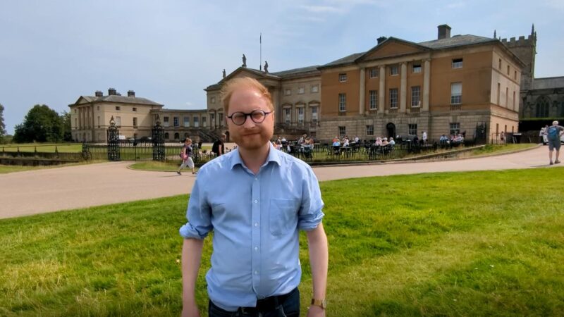 Jonathan Davies MP in front of Kedleston Hall.