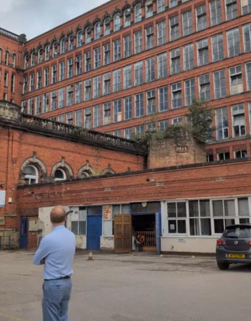 Jonathan Davies MP during the Belper North Mill Trust tour.