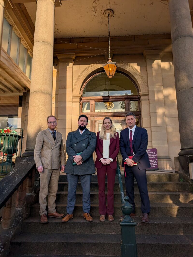 Jonathan Davies MP, Adam Thompson MP, Louise Jones MP, and John Whitby MP at Derbyshire County Council.