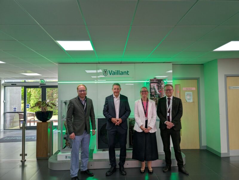 Jonathan Davies MP meeting Vaillant alongside Josh Newbury MP.