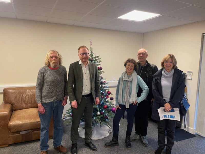 Jonathan Davies MP and activists from Belper Together.