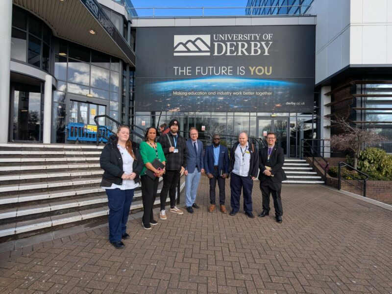 Jonathan Davies MP at the University of Derby.
