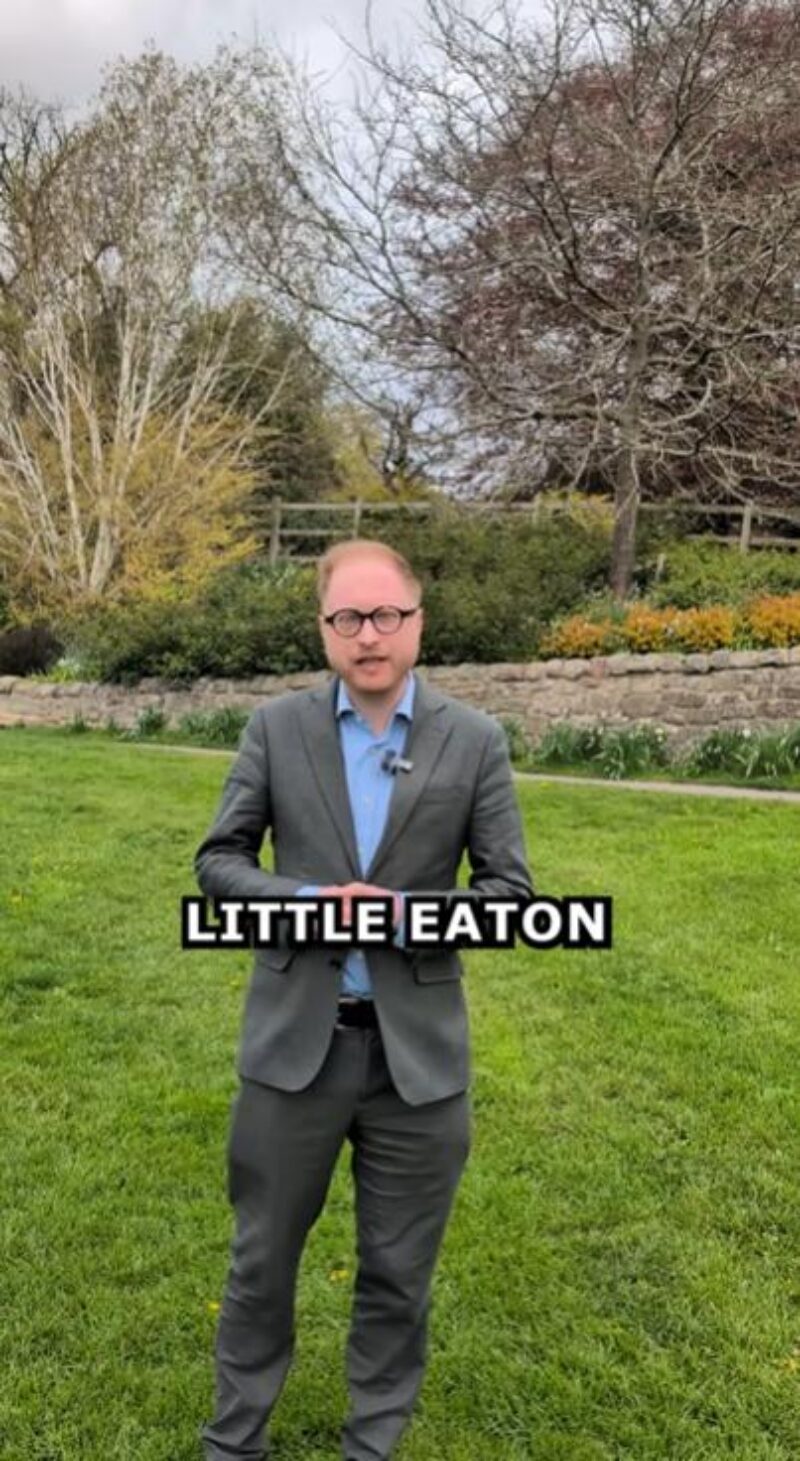 Jonathan Davies MP in Little Eaton where he held his roundtable.